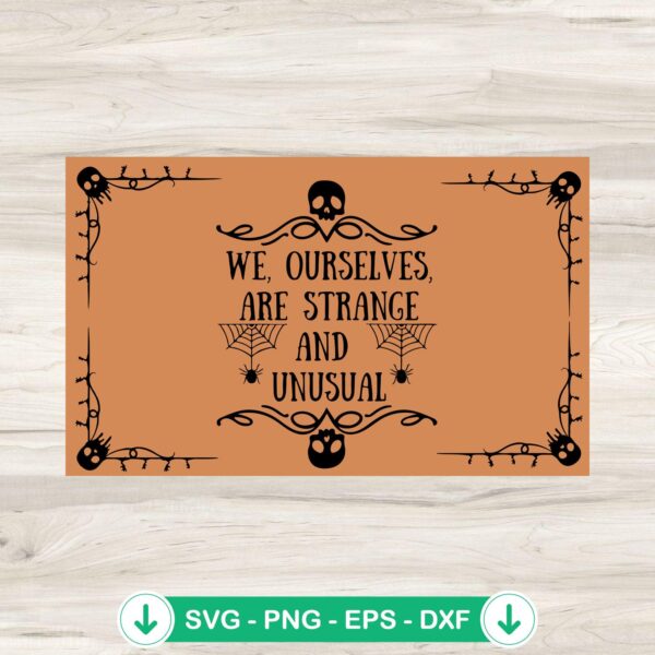 Beetlejuice Strange and Unusual Decor SVG file for Cricut