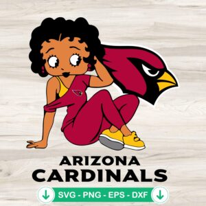 Betty Boop Arizona Cardinals svg file for Cricut cutting machine