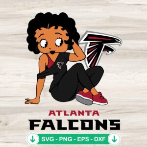 Betty Boop Atlanta Falcons SVG file, cricut svg cut file