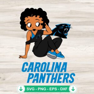 Betty Boop Carolina Panthers SVG file for cutting machines
