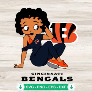 Betty Boop Cincinnati Bengals svg file cutting file