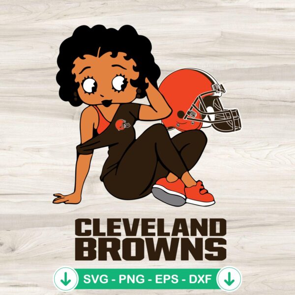 Betty Boop Cleveland Browns football svg file for cutting machines