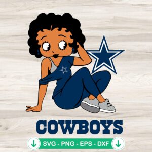 Betty Boop Dallas Cowboys svg file, cricut svg cutting file