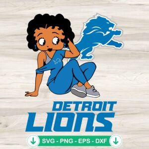 Betty Boop Detroit Lions svg file for cutting machines