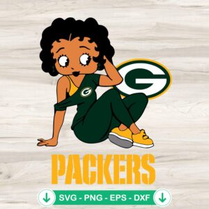 Betty Boop Green Bay Packers SVG file for cutting machines
