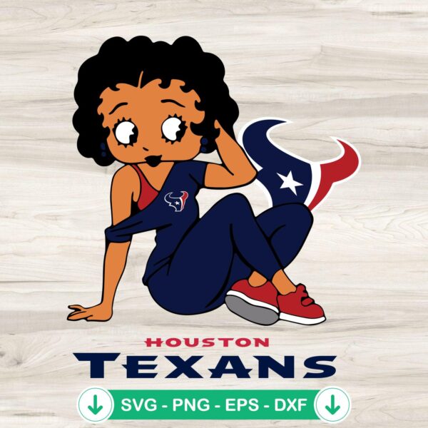 Betty Boop Houston Texans football svg file for cutting machines