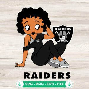 Betty Boop Las Vegas Raiders football SVG file for cutting machines