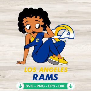 Betty Boop Los Angeles Rams football svg file for cutting machines