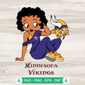 Betty Boop Minnesota Vikings football SVG file for cutting machines