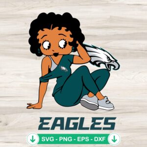 Betty Boop Philadelphia Eagles SVG file for cricut svg cutting