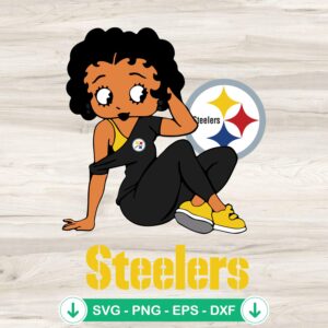 Betty Boop Pittsburgh Steelers svg file for cricut cutting machine