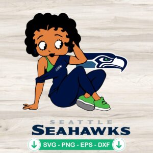 Betty Boop Seattle Seahawks Football SVG file for Cricut cutting file