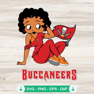 Betty Boop Tampa Bay Buccaneers SVG file for cutting machine