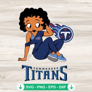 Betty Boop Tennessee Titans SVG file for cutting machine
