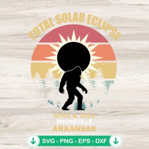 Bigfoot Totality April 8 2024 SVG file for solar eclipse