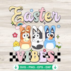 Bingo Muffin Bluey Easter Vibes SVG file for Cricut, cut file
