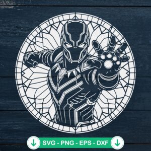 Black Panthers stained glass svg file for cricut cutting machine