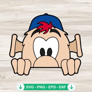 Blooper Atlanta Braves mascot svg file for cricut cutting machine