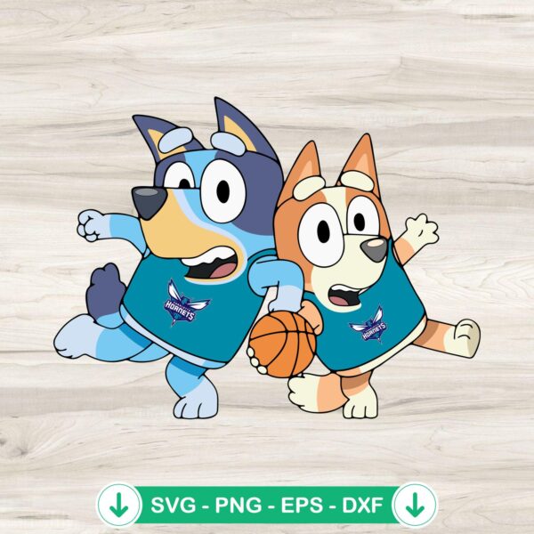 Bluey and Bingo SVG file for Cleveland Cavaliers basketball