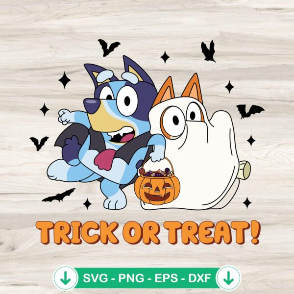Bluey And Bingo Halloween SVG file, cricut svg cut file
