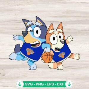 Bluey And Bingo basketball svg file for Cricut cutting