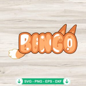 Bluey Bingo Logo SVG file for cutting machines