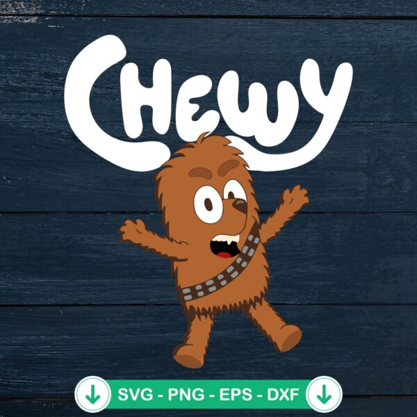 Bluey Chewbacca SVG file for cutting machines