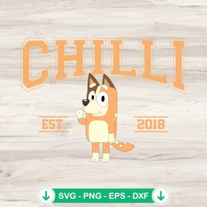 Bluey Chilli SVG file for Cricut, cutting file of Chilli Heeler