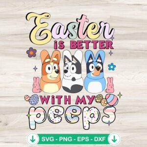 Bluey Easter SVG file for cutting machine, cricut svg