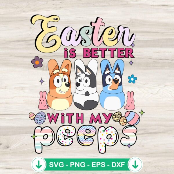 Bluey Easter SVG file for cutting machine, cricut svg