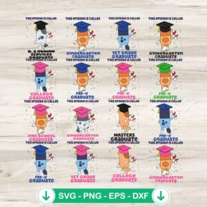 Bluey Graduate SVG file for cutting machines and crafts