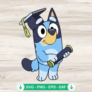 Bluey Graduation SVG file for cutting machines
