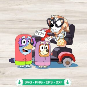 Funny Bluey Grannies Janet And Rita SVG file for cutting machine