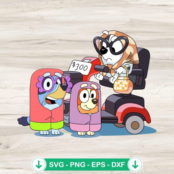 Funny Bluey Grannies Janet And Rita SVG file for cutting machine