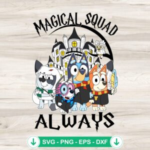 Bluey Harry Potter svg file, cricut svg cutting file