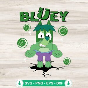 Bluey Hulk SVG file for Cricut, cutting file for DIY projects