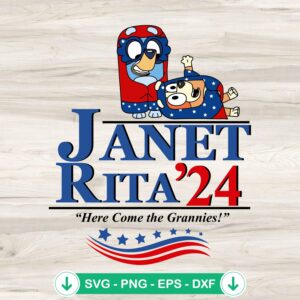 Bluey Janet And Rita 24 SVG file for Cricut cutting machine