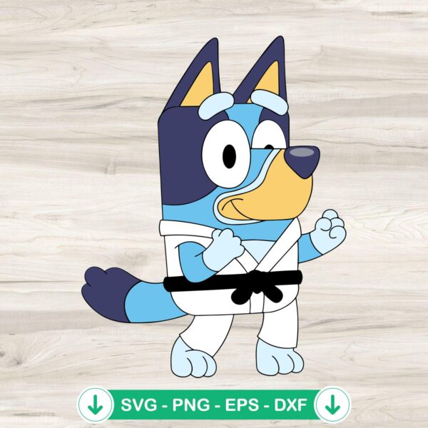 Bluey Karate svg file for Cricut cutting machine