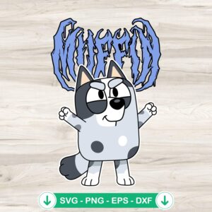Bluey Metal Muffin SVG file for cutting machines