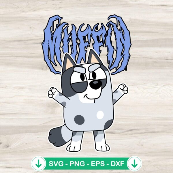 Bluey Metal Muffin SVG file for cutting machines