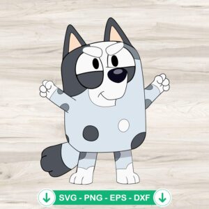 Bluey Muffin Heeler SVG file, cricut svg cutting file
