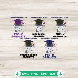 Bluey Muffin Pre K Graduate SVG file, cutting file for Cricut