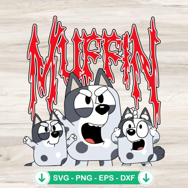 Bluey Muffin SVG file, cricut svg cut file for DIY projects