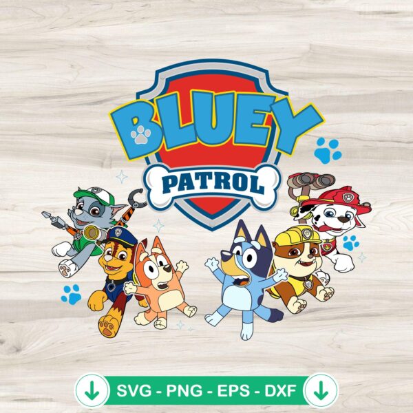 Bluey Patrol SVG file for cricut, cutting file