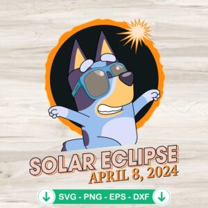 Bluey Solar Eclipse SVG file for Cricut and cutting machines