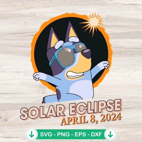 Bluey Solar Eclipse SVG file for Cricut and cutting machines