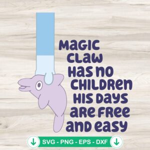 Bluey The Claw SVG file for cutting machine projects