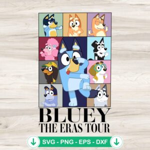 Bluey The Eras Tour svg file for cricut, cut file design