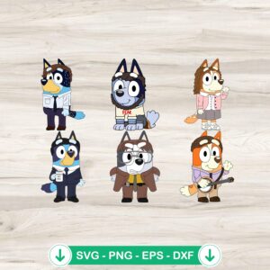 Bluey The Office SVG file, cricut svg cutting file