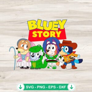 Bluey Toy Story SVG file for Cricut cutting machine